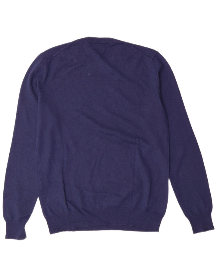 Πουλόβερ REFRIGIWEAR Boys Crew Neck Jumper 15-16 Years XL Navy Blue Wool
