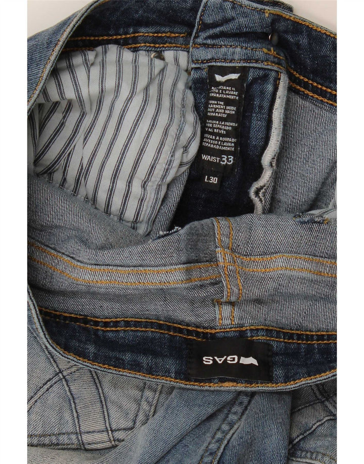 Ανδρικό τζιν Gas Distressed Slim W33 L30 Blue