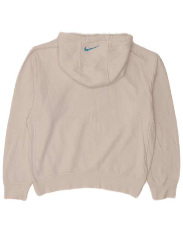 Ανδρικό γραφικό φόρεμα με κουκούλα Nike, μικρό λευκό βαμβακερό