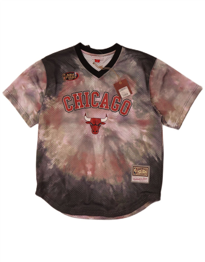 Ανδρικό γραφικό μπλουζάκι Mitchell & Ness Top UK 44 μεγάλο πολύχρωμο