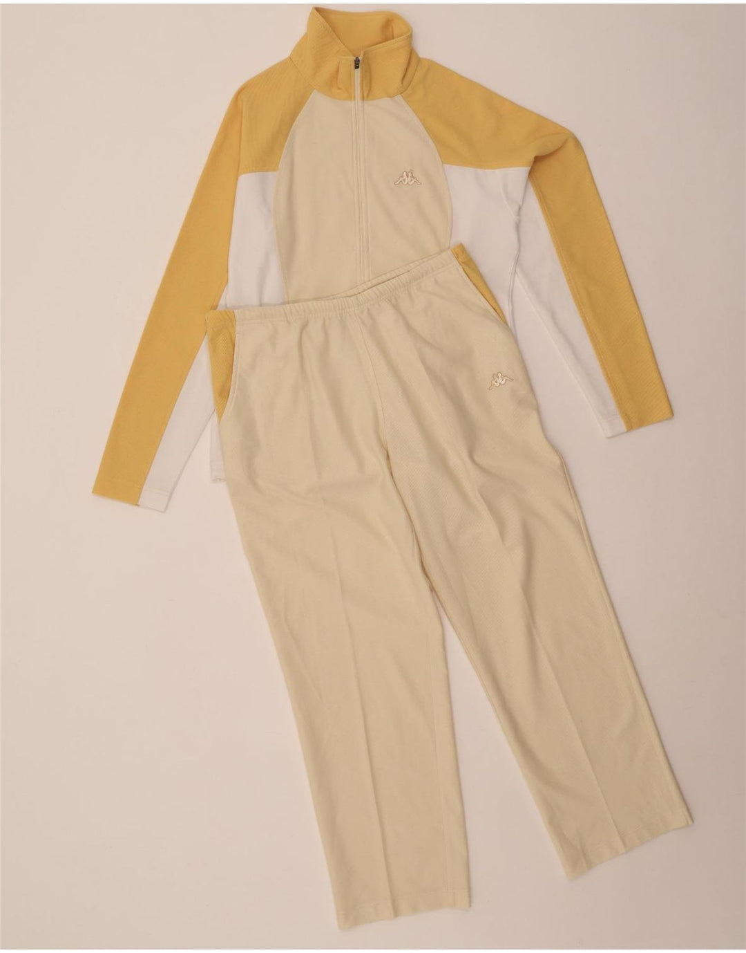 Kappa γυναικεία φόρμα UK 14 Medium Yellow Colorblock Polyester