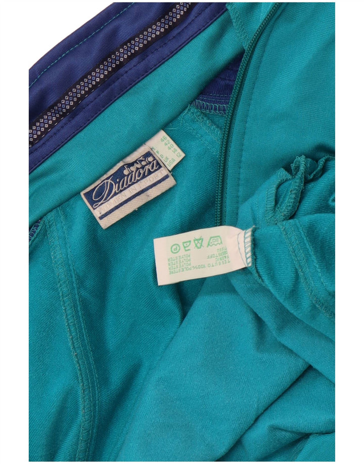 Diadora γυναικεία φόρμα υπερμεγέθη τοπ μπουφάν UK 14 Large Green Colourblock