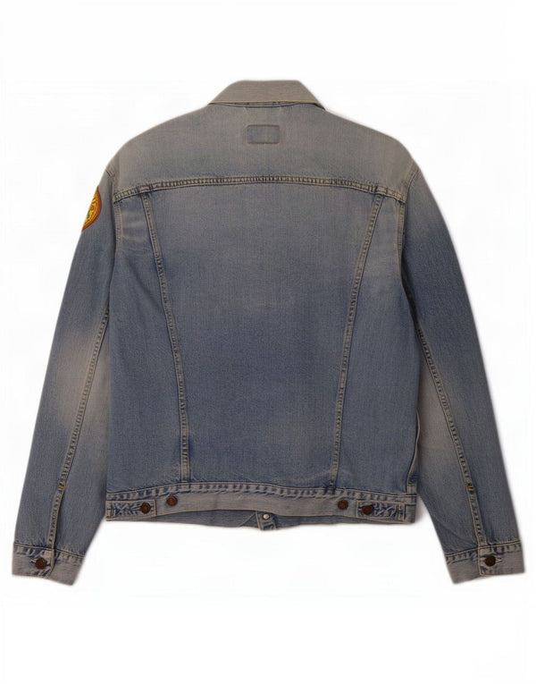 Levi's Mens Acid Wash Graphic Denim Jacket UK 42 XL Μπλε βαμβακερό