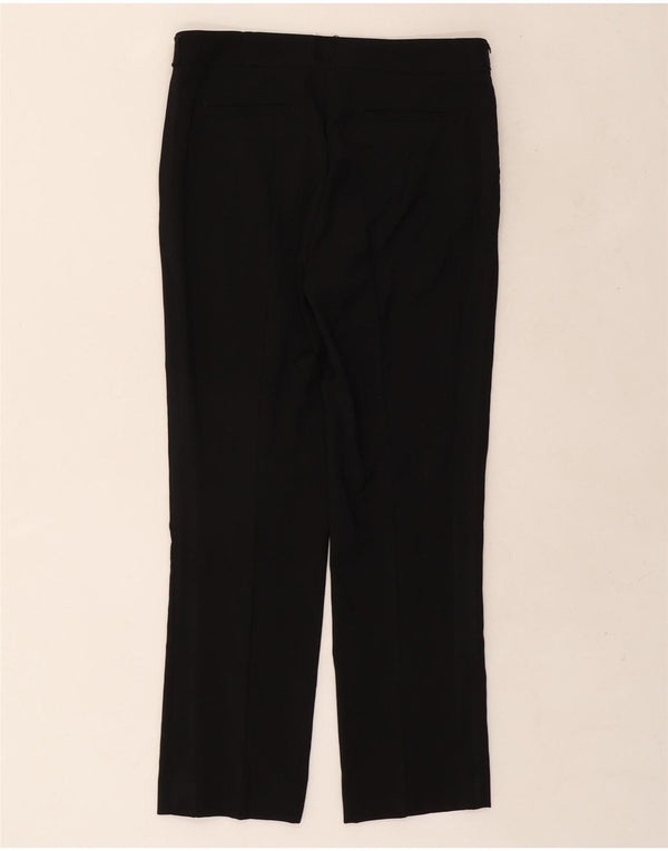 Γυναικείο ίσιο παντελόνι Zara Small W26 L26 Μαύρο μάλλινο