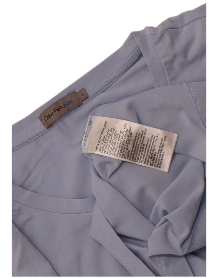 Calvin Klein Jeans Ανδρικό γραφικό T-Shirt Top μεγάλο μπλε βαμβακερό