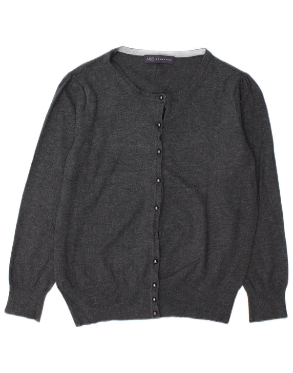 Marks & Spencer Γυναικείο πουλόβερ ζακέτα UK 10 Small Grey Viscose