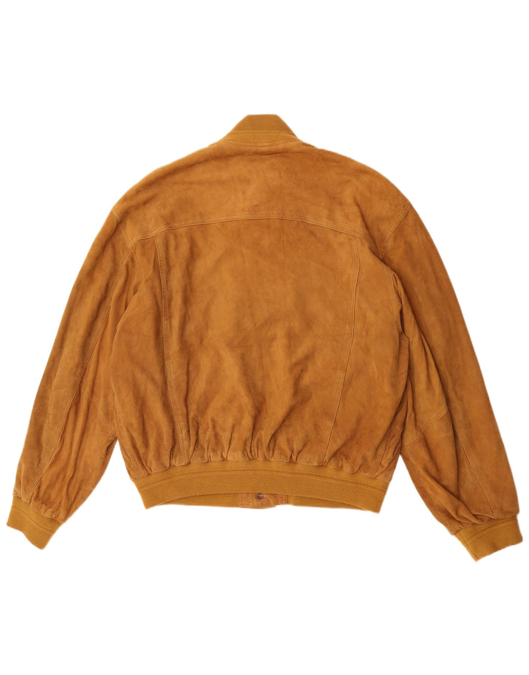Vintage Ανδρικό Suede Bomber Jacket IT 52 XL Καφέ Δερμάτινο