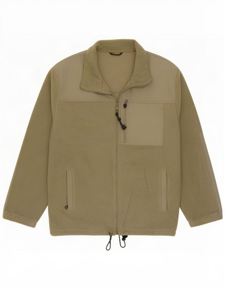 Marks & Spencer Ανδρικό τζάκετ Fleece Loose Fit Medium Khaki Polyester