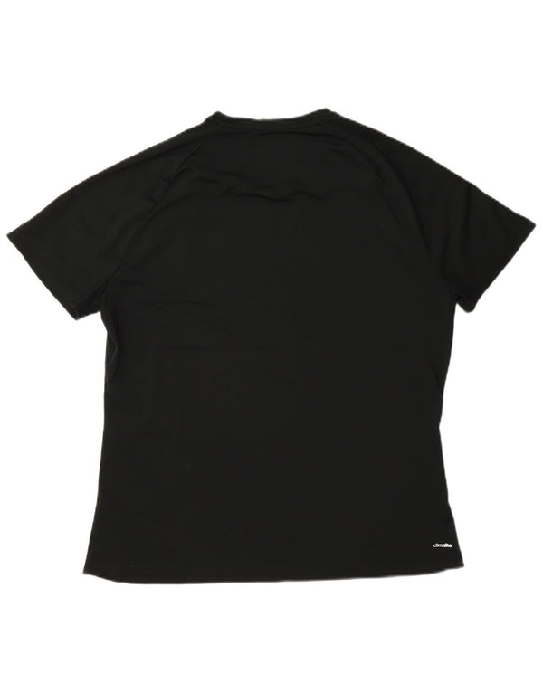 Adidas Γυναικείο T-Shirt Climalite Top UK 20/22 XL Μαύρο Πολυεστέρας
