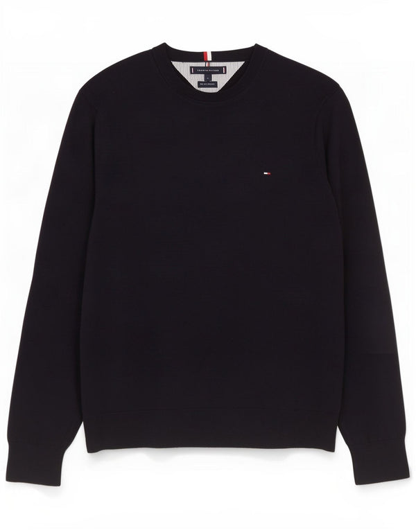 Tommy Hilfiger Γυναικείο πουλόβερ με λαιμόκοψη UK 18 XL Navy Blue Cotton