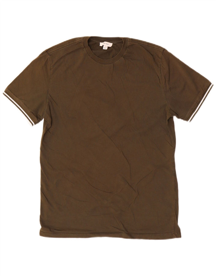 Ανδρικό T-Shirt REISS Top Μικρό Χακί Βαμβακερό