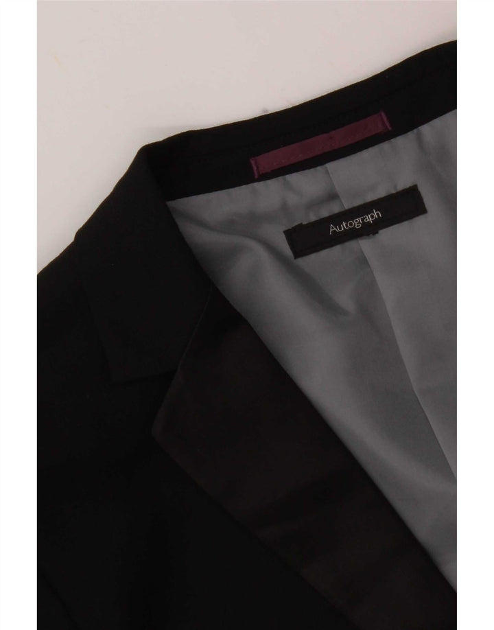 Marks & Spencer Γυναικείο μπουφάν 2 κουμπιών Blazer UK 10 Small Black