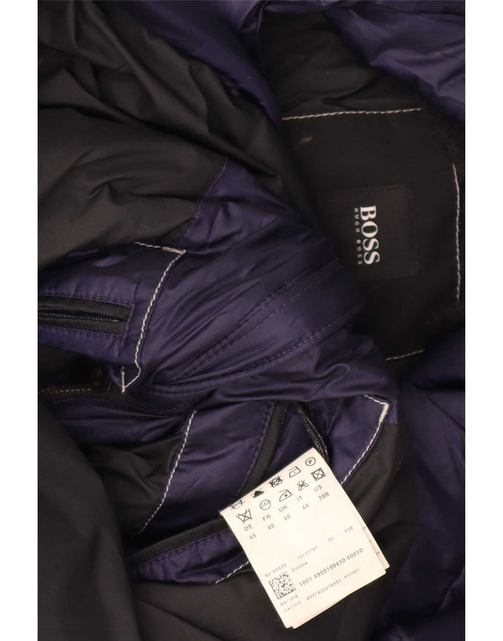 Ανδρικό μπουφάν Hugo Boss με επένδυση EU 48 Medium Navy Blue Polyester