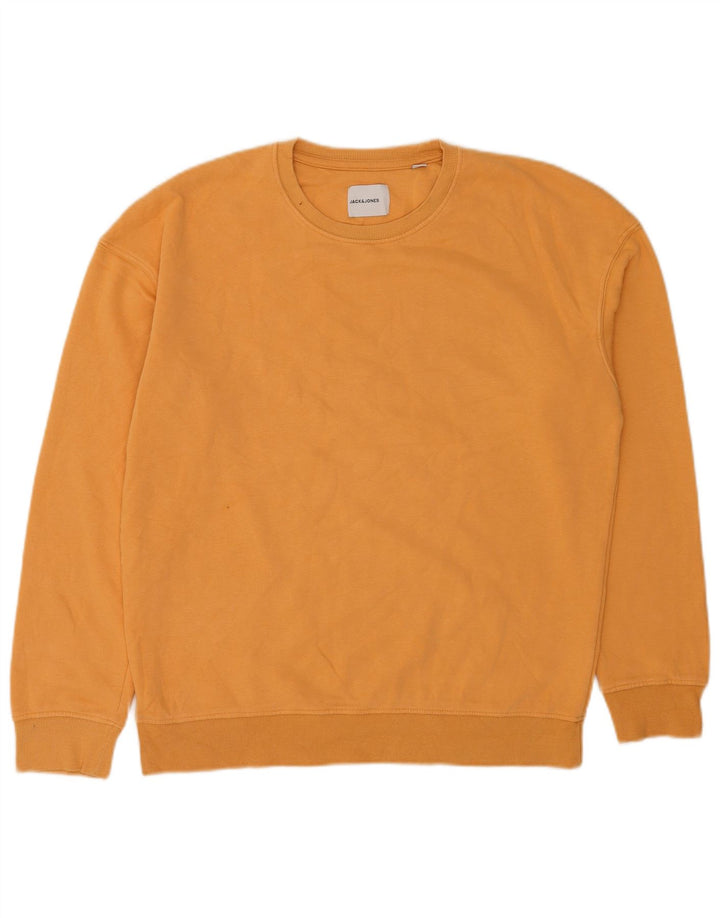 Jack & Jones Ανδρικό Φούτερ Jumper Μεγάλο Πορτοκαλί Βαμβακερό