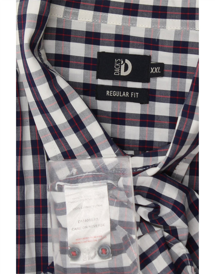 Ανδρικό πουκάμισο Dack's Regular Fit 2XL Navy Blue Gingham Cotton