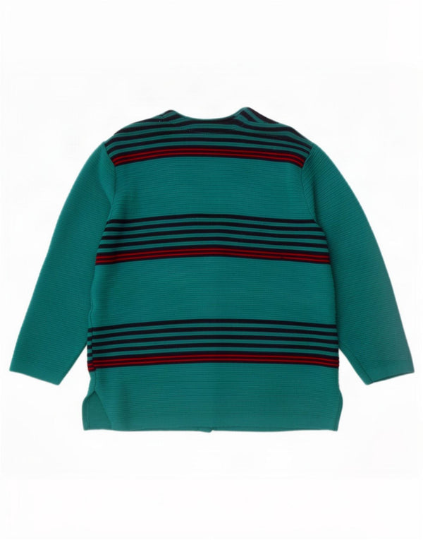 Vintage Γυναικεία Ζακέτα UK 22 3XL Μπλε ριγέ