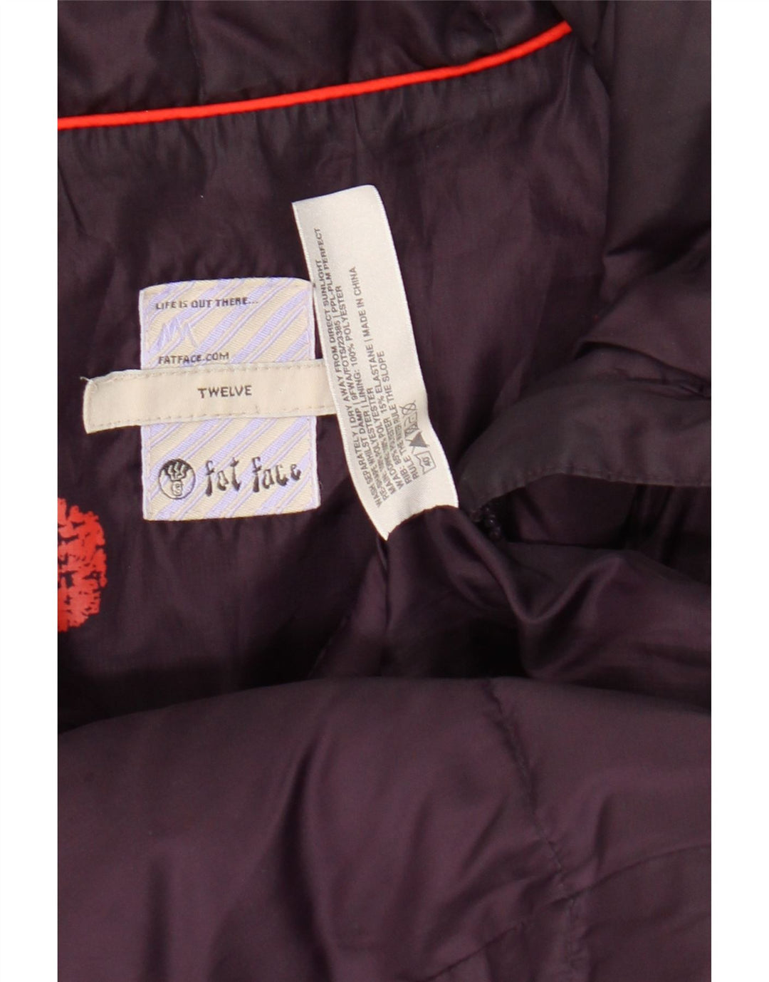 Fat Face Γυναικείο Crop Padded Jacket UK 12 Medium Purple Polyester