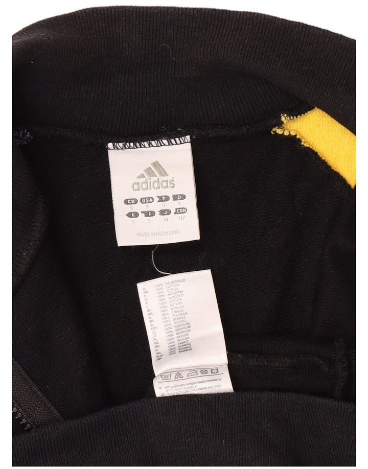 Ανδρική φόρμα αθλητικής φόρμας Adidas με γραφικό τοπ μπουφάν Small Black Colourblock Βαμβακερό