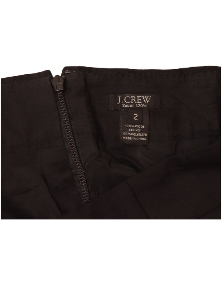 J. Crew γυναικεία ίσια φούστα Super 120 US 2 XS W26 Μαύρο μαλλί
