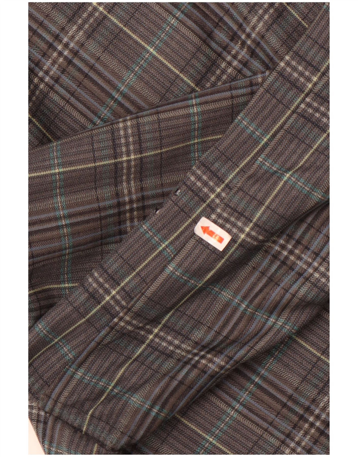 Gianluca Lorenzi Ανδρικό σακάκι με 2 κουμπιά σακάκι IT 56 3XL Grey Check Wool