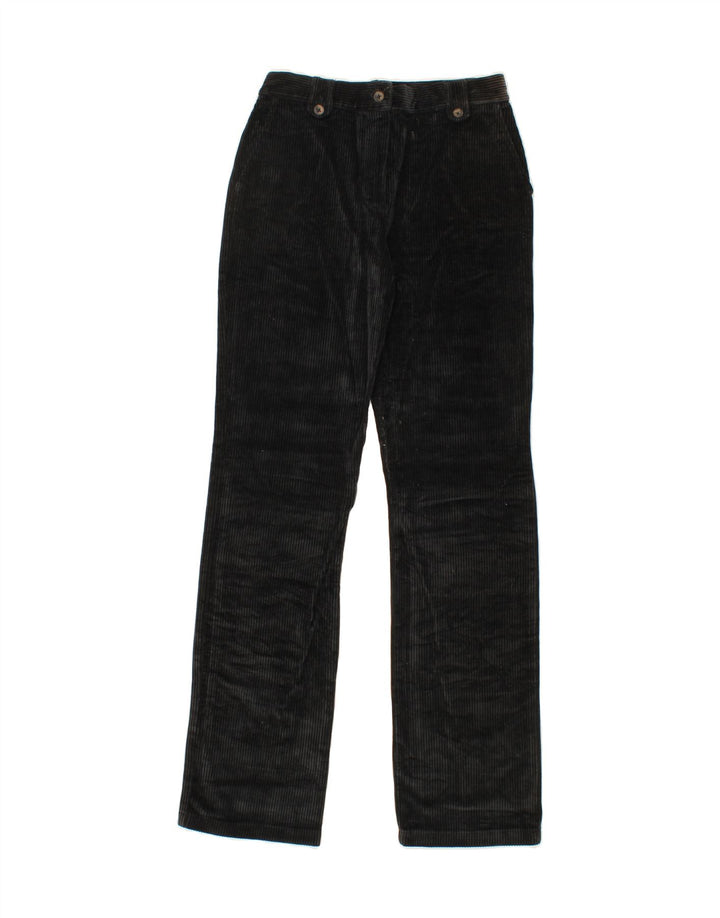 BAILO Womens Straight Corduroy Trousers IT 44 Medium W27 L34 Black Cotton Vintage Bailo and Second-Hand Bailo from Messina Hembry 