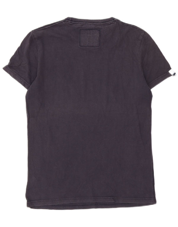 Superdry Γυναικείο T-Shirt Top UK 14 Medium Navy Blue από βαμβάκι