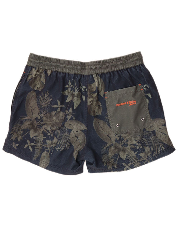 Ανδρικό γραφικό σορτς κολύμβησης Harmont & Blaine Medium Navy Blue Floral