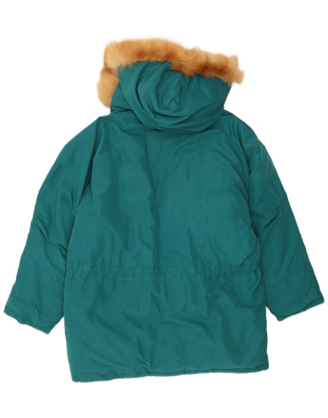 Vintage γυναικείο μπουφάν με κουκούλα UK 18 XL μπλε πολυεστέρας