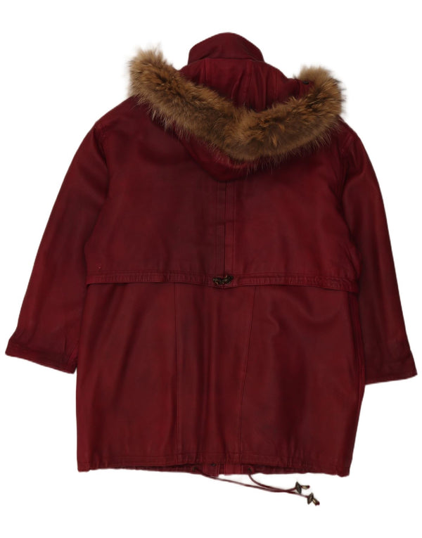 Vintage Γυναικείο Μπουφάν Parka με κουκούλα EU 48 2XL Maroon
