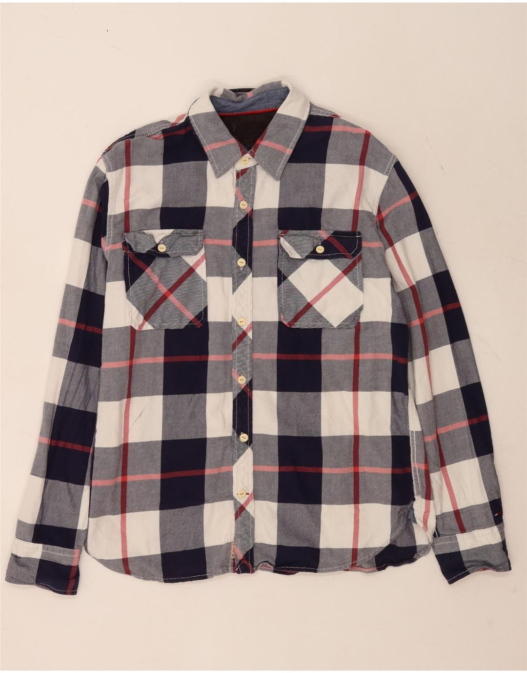 Ανδρικό φανελένιο πουκάμισο Tommy Hilfiger XL Μπλε βαμβακερό