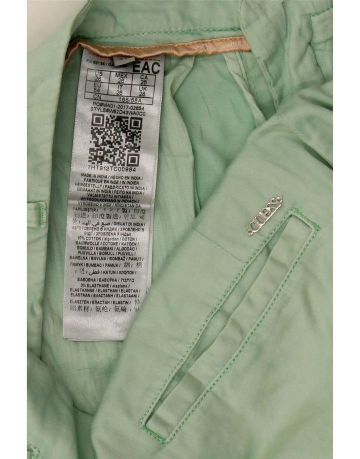Γυναικείο σορτς Chino Guess W28 Μεσαίο πράσινο βαμβακερό