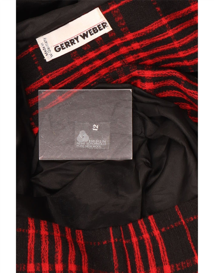 Gerry Weber Γυναικείο Μπουφάν Blazer με 7 κουμπιά UK 12 μεσαίο κόκκινο μαλλί