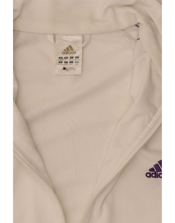 Γυναικεία αθλητική φόρμα Adidas Top Jacket UK 12/14 Medium White Polyester