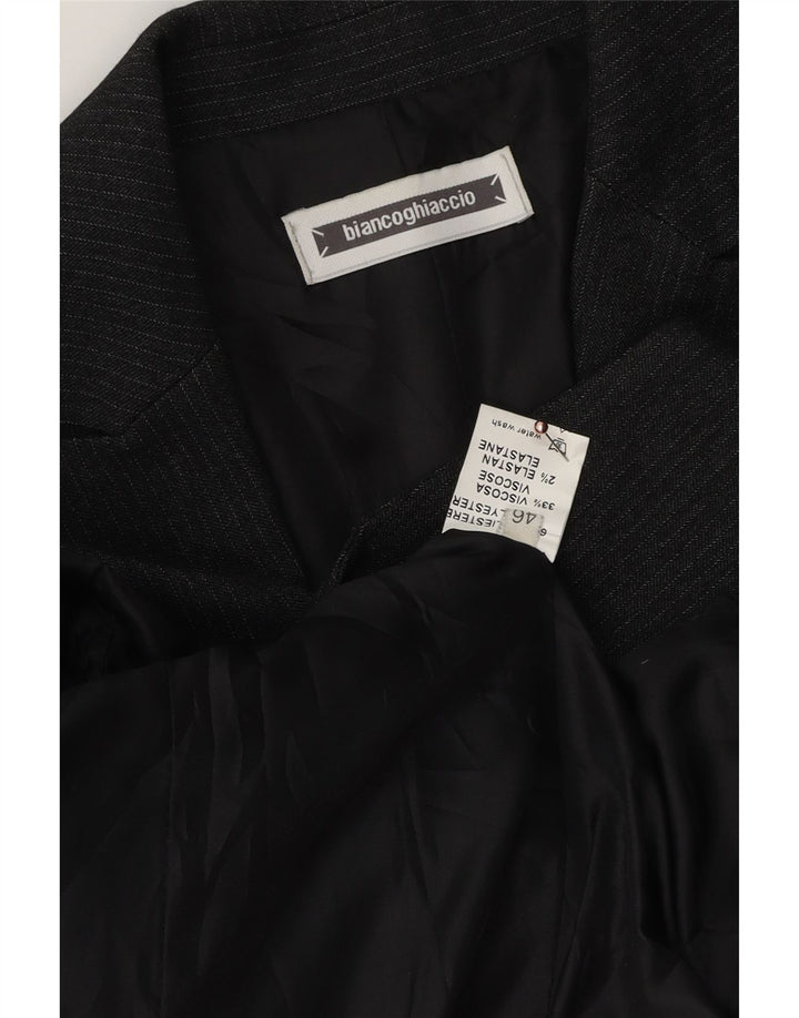 BIANCOGHIACCIO Γυναικείο σακάκι με 1 κουμπί IT 46 μεγάλο γκρι ρίγες