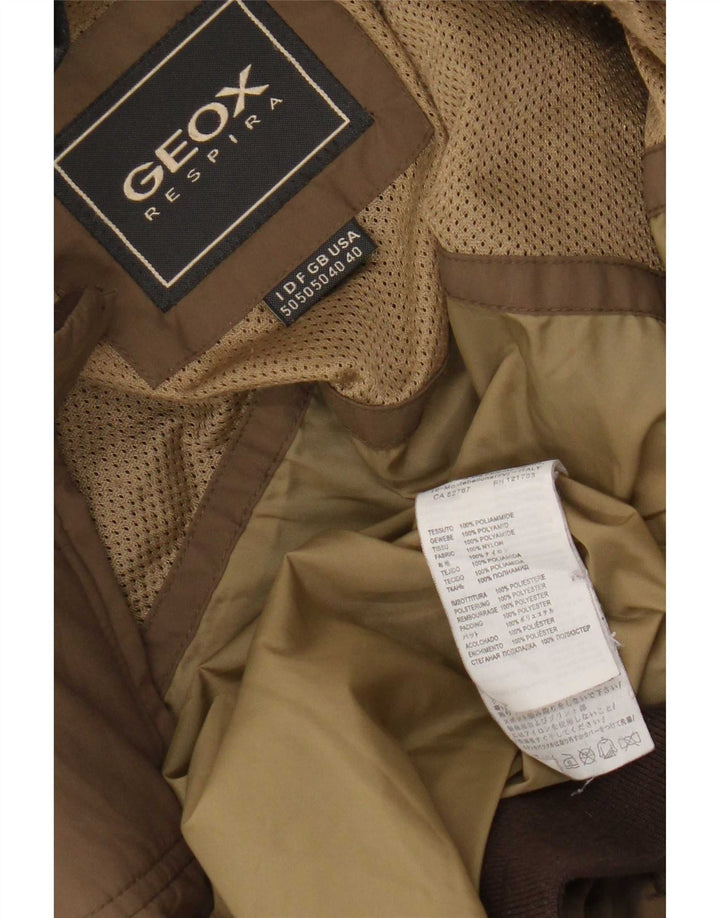 Geox Mens Respira Bomber Jacket IT 50 Large Brown Polyamide