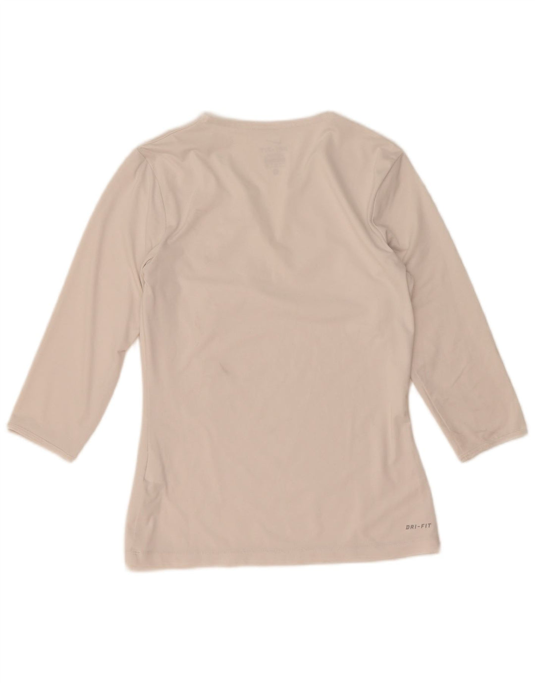 Nike γυναικεία Dri Fit Top 3/4 μανίκια UK 10 Small White Polyester