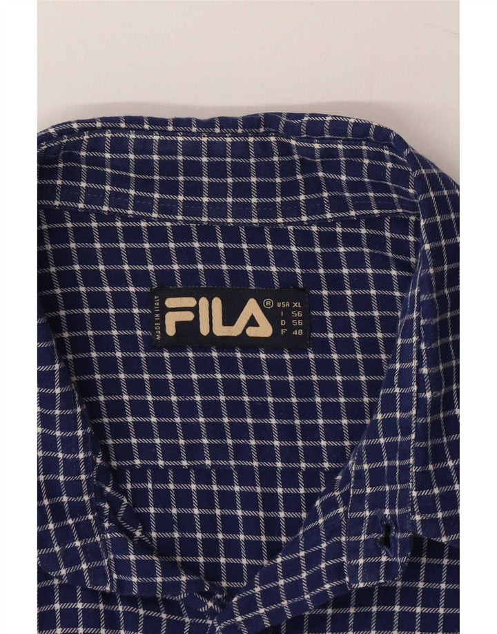 Fila Ανδρικό φανελένιο πουκάμισο XL Μπλε καρό