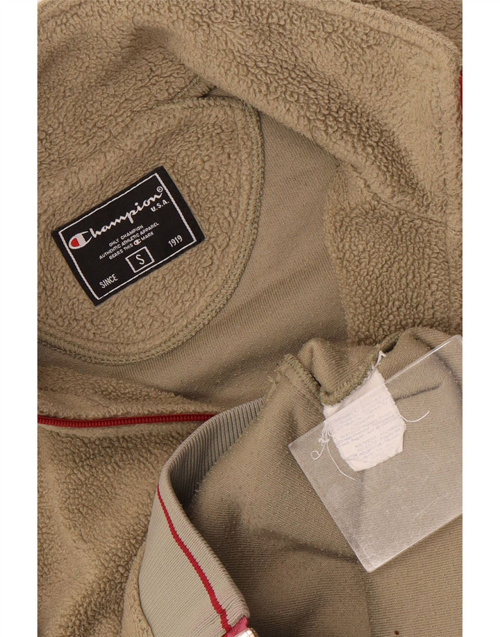 Champion Womens Oversized Fleece Jacket UK 10 Small Khaki Polyester