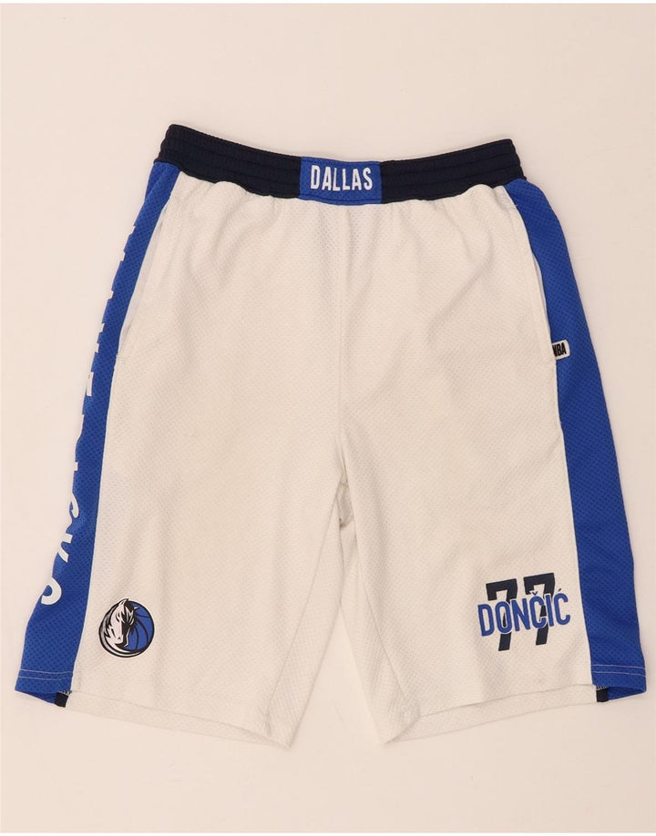 Αθλητικό σορτς NBA Boys Dallas Mavericks 14-15 ετών Large White Colourblock
