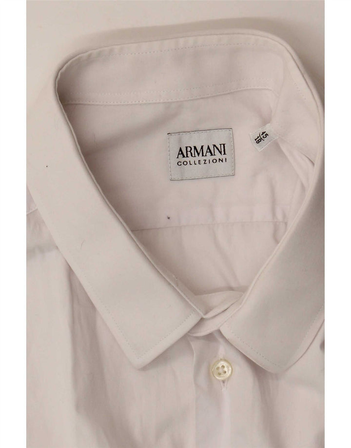 Ανδρικό πουκάμισο Armani Collezioni Μέγεθος 45 18 2XL Λευκό