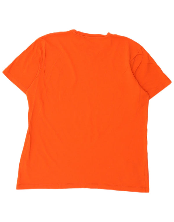 Ανδρικό γραφικό T-Shirt Trussardi Top XL Πορτοκαλί βαμβακερό