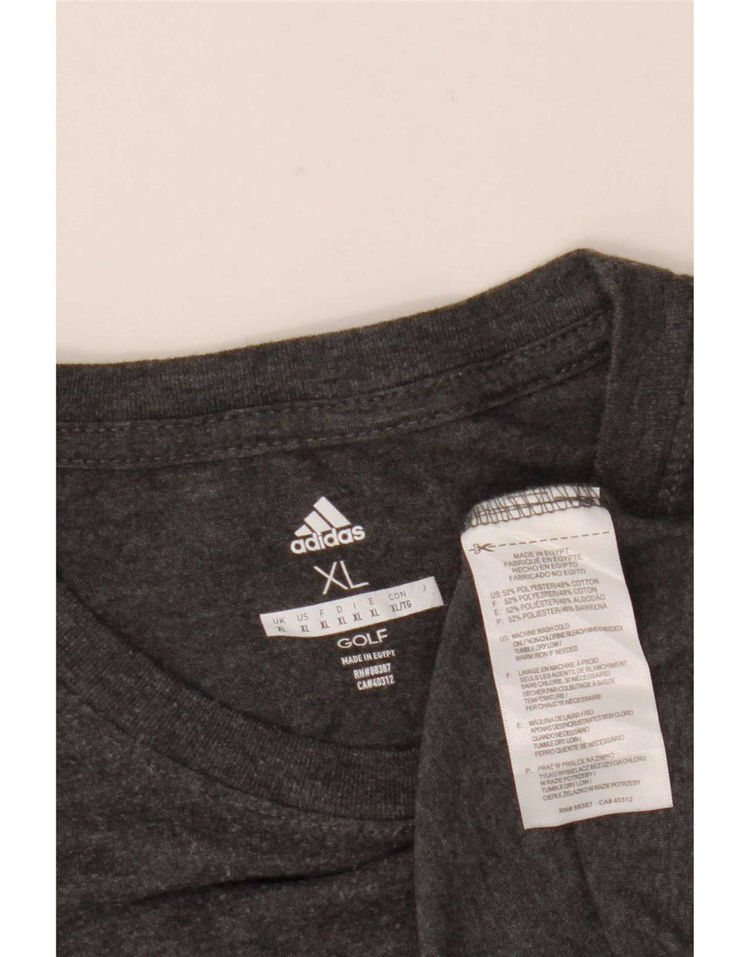 Ανδρικό T-Shirt Adidas Top XL Grey Polyester