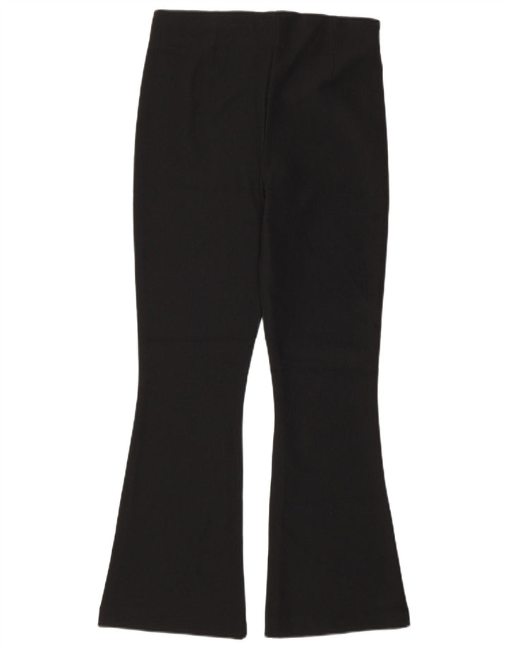 Zara Γυναικείο Flare Casual Παντελόνι Medium W28 L28 Μαύρο Πολυεστέρας