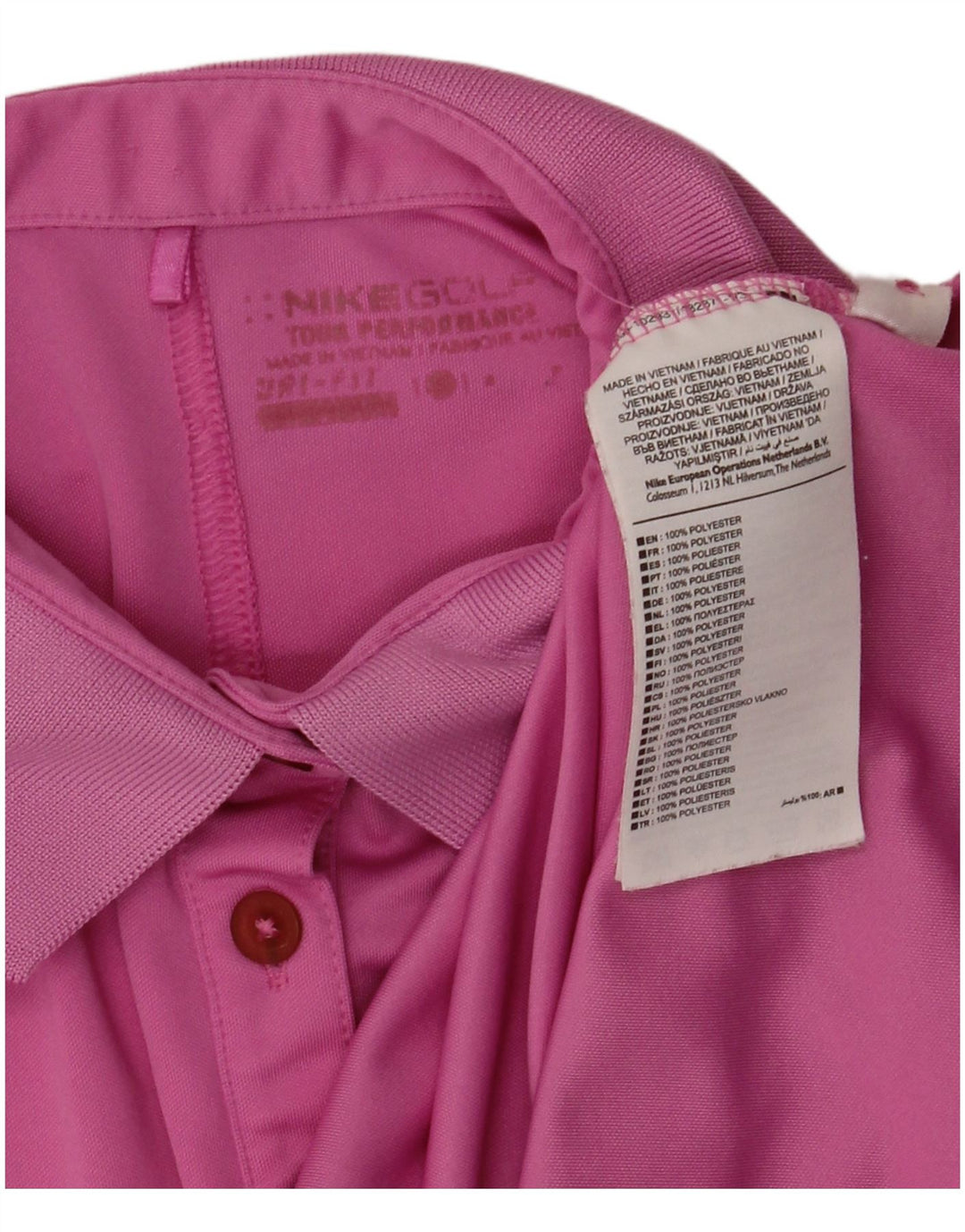 Γυναικείο μπλουζάκι NIKE Dri Fit Polo UK 12 Medium Pink Polyester