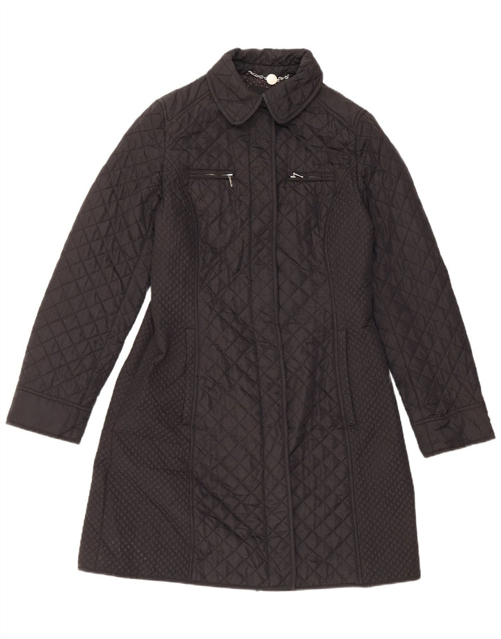 Hobbs Γυναικείο Καπιτονέ Ανεμοδράστη Παλτό UK 10 Small Black Nylon