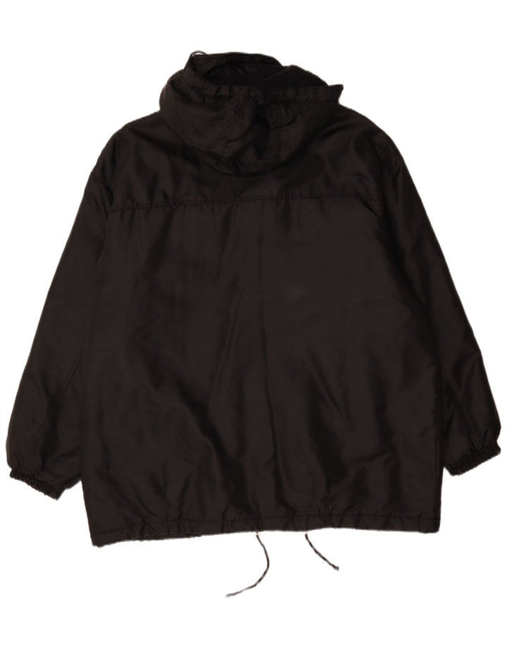 Vintage Ανδρικό μπουφάν με κουκούλα UK 42 XL Μαύρο Πολυαμίδιο