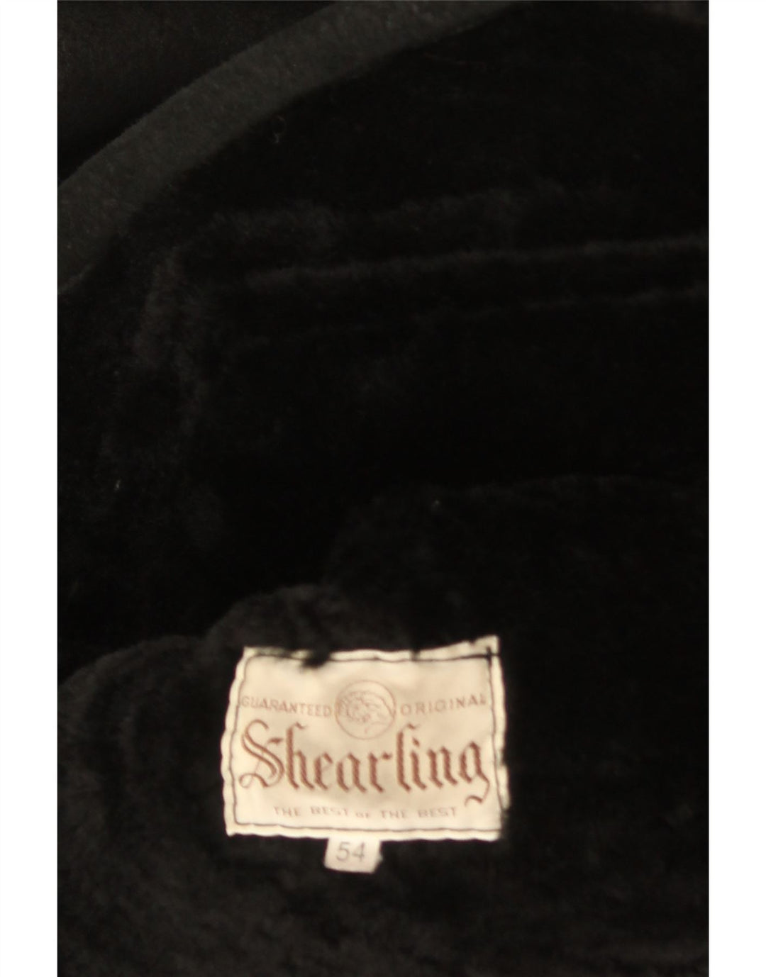 Vintage Ανδρικό Shearling Jacket IT 54 2XL Black Shearling