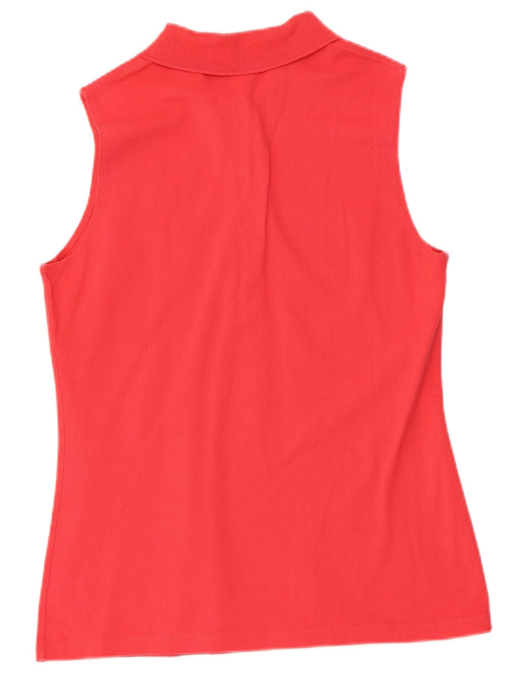 Γυναικείο αμάνικο μπλουζάκι πόλο LACOSTE Μέγεθος 42 Μεγάλο κόκκινο βαμβακερό