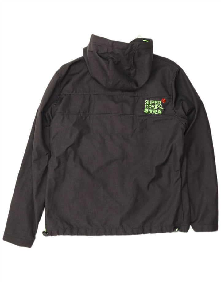 Superdry Ανδρικό μπουφάν βροχής με κουκούλα Windtrekker UK 44 2XL Grey Polyester