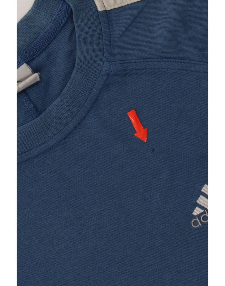 Ανδρικό T-Shirt Adidas Top Μικρό Μπλε Βαμβακερό